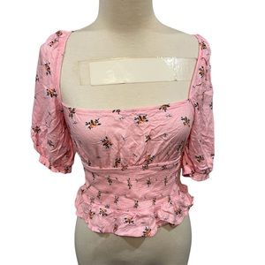 AFRM Pink Bohemian Floral Blouse (S)